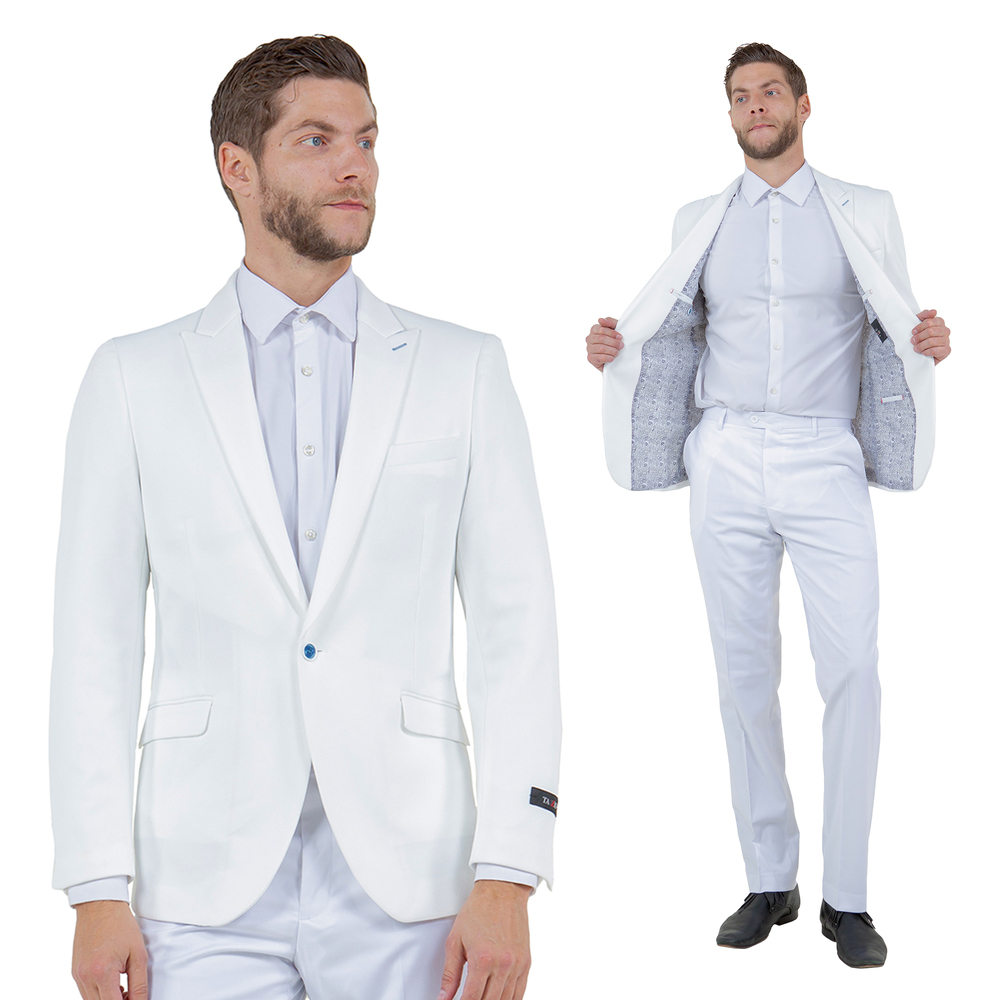 Knit Blazer Only Skinny Fit Mens Jacket, White